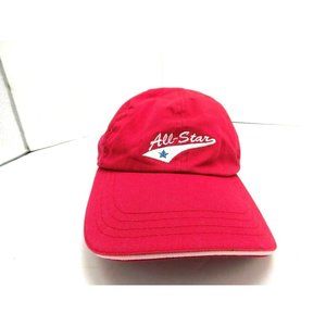 All Star Baseball Sports Hat Cap Strapback Red White